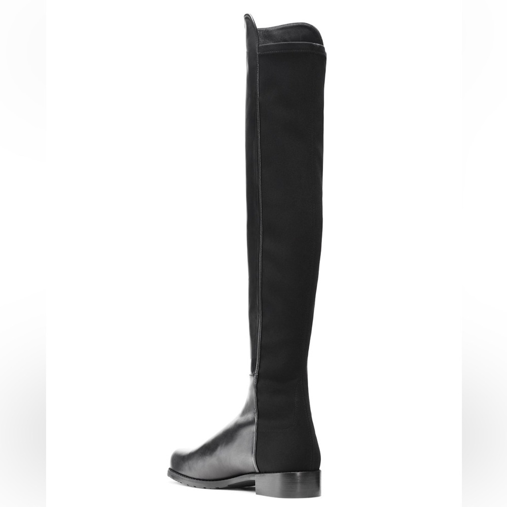 NWOT Stuart Weitzman 5050 Black Leather Over the knee boots Size 6 MSRP $795 - Picture 5 of 15